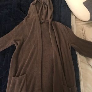 Barefoot dreams hooded cardigan